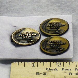 1962 Cessna Anniversary Fleet Tie clip and Cufflinks